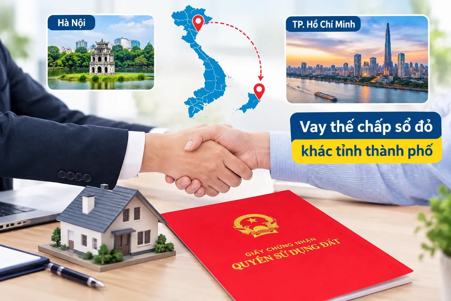 Vay thế chấp sổ đỏ khác tỉnh: Điều kiện và thủ tục cần biết
